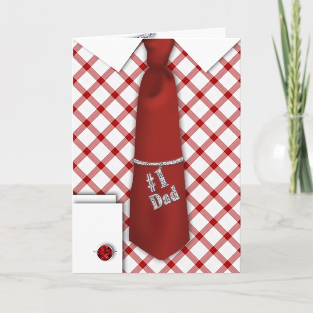 GEBURTSTAG - VATER - TIE/SHIRT KARTE (Vorderseite)