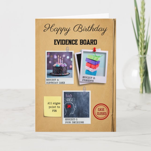 Geburtstag Verbrechen Fan  Karte (Vorderseite)