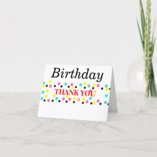 Geburtstag Vielen Dank Polka Dots Balloons Karte