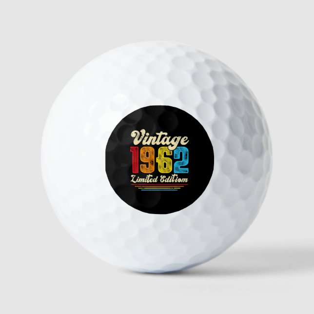 Geburtstag Vintag 1962 Limited Edition Golfball (Vorderseite)