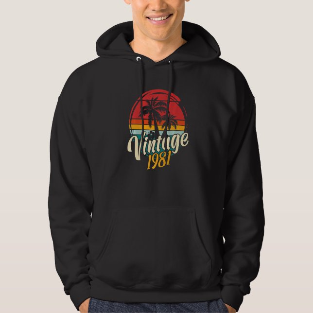 Geburtstag Vintag 1981 Hoodie (Vorderseite)