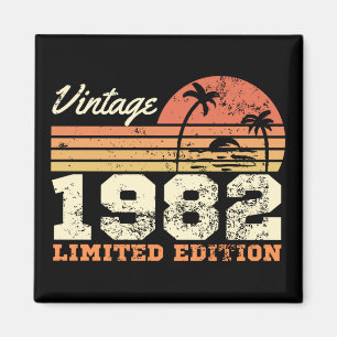 Geburtstag Vintag 1982 Limited Edition Retro Magnet