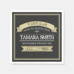 Geburtstag Vintag bis perfekt modern Serviette