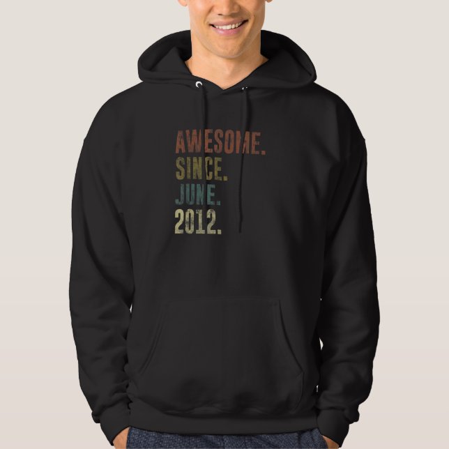 Geburtstag Vintag Phantastisch seit Juni 2012 Hoodie (Vorderseite)