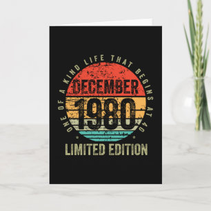 Geburtstag - Vintage Dezember 1980 Karte