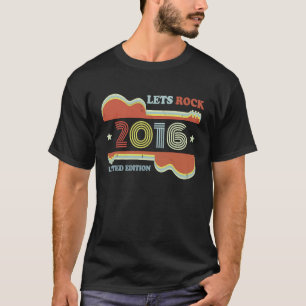 Geburtstag Vintage Gitarre Retro Lasse Rock 2016 T-Shirt