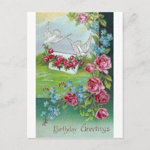 Geburtstag Vintage Postkarte