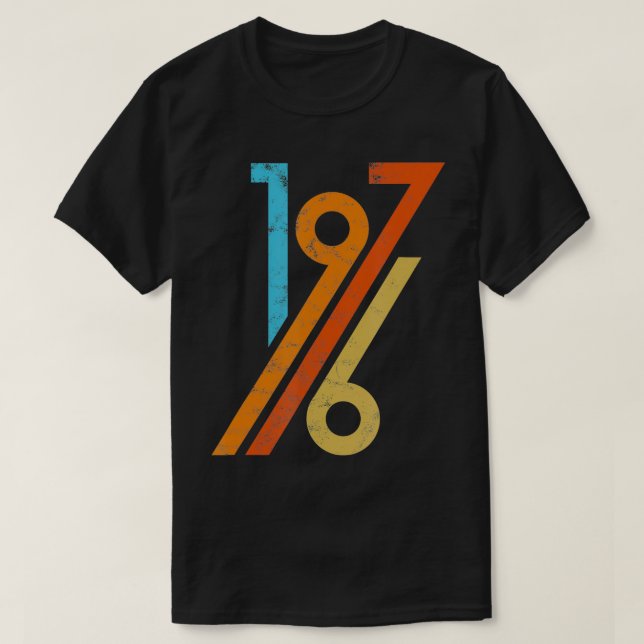 Geburtstag Vintager 70er Stil 1976 T-Shirt (Design vorne)