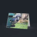 Geburtstag von Brother, Blue Jay auf Vogeleinzug Karte<br><div class="desc">Auf dieser Geburtstagskarte für einen Bruder wird eine blaue Jay an einem Vogelzuführung gezeigt. Tolle Karte für den Vogelbeobachter in deinem Leben. Bild und Vers Copyright © 2014,  Shoaff Ballanger Studios.</div>