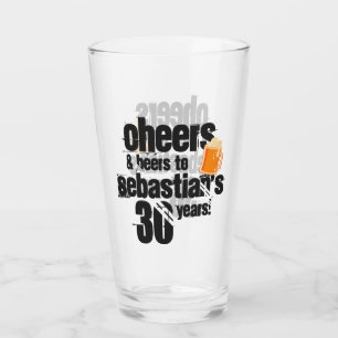 Geburtstag von Cheers und Biers Personalisiert Glas