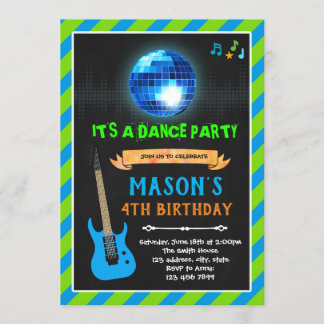 Geburtstag von Limonengrün- und Marinetanz Einladung