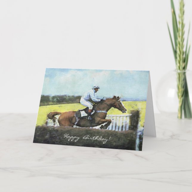 Geburtstag von Newbury Steeplechase Karte (Vorderseite)