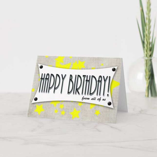 Geburtstag von uns allen Generikalkarte Karte (Vorderseite)