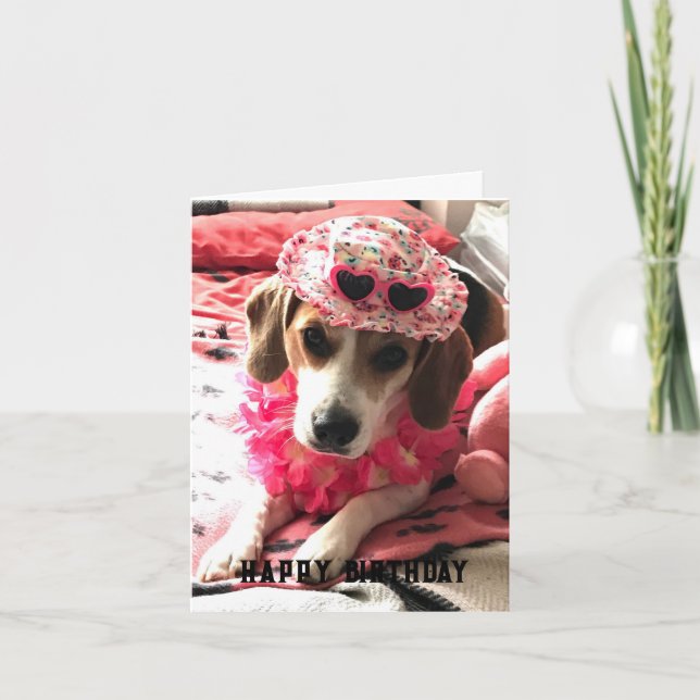 Geburtstag von Welpen Karte (Vorderseite)