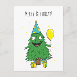 Geburtstag Weihnachtsbaum Postcard Postkarte