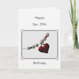 Geburtstag Weihnachtsgebäck Herz 2 Weihnachtskarte Feiertagskarte