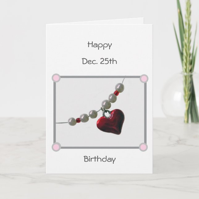 Geburtstag Weihnachtsgebäck Herz 2 Weihnachtskarte Feiertagskarte (Vorderseite)