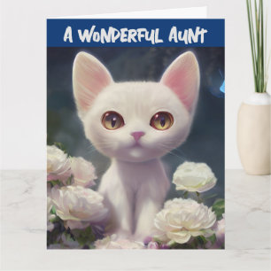 GEBURTSTAG WEISSE CAT-Karte Karte