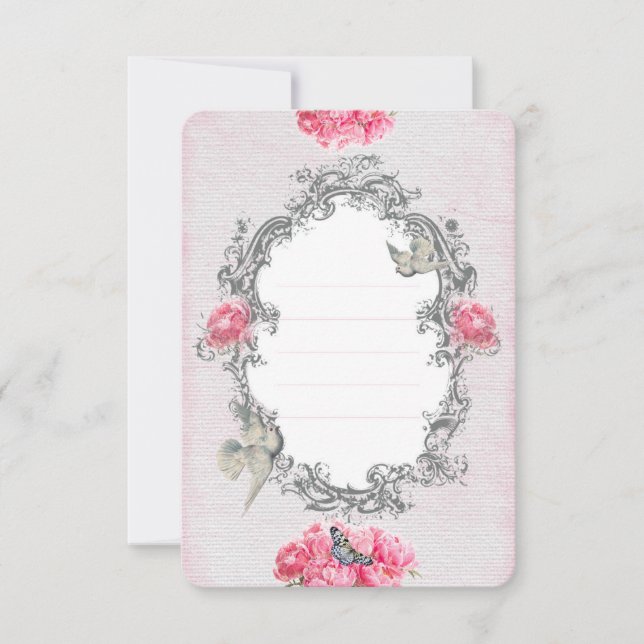 Geburtstag - Weiße Leine - Einladungskarte (Vorderseite)