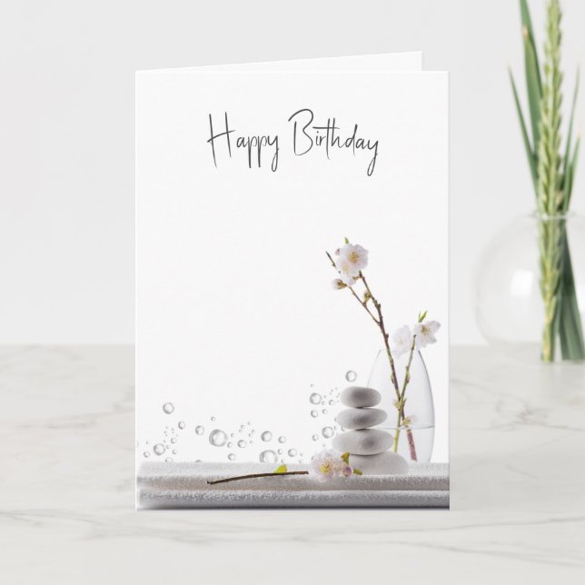 Geburtstag Wellness-Center Einladung (Vorderseite)