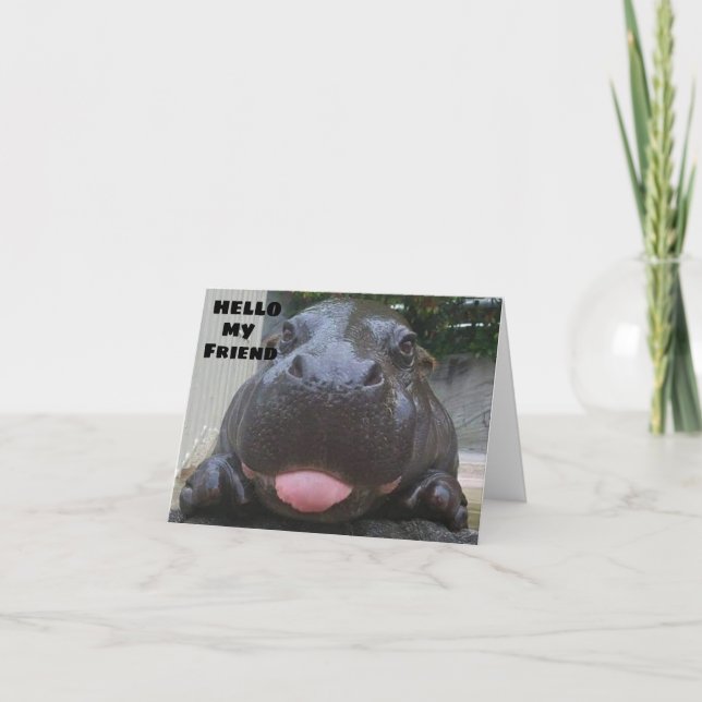 **GEBURTSTAG WISHER** VON NIEDLICHER HIPPO KARTE (Vorderseite)