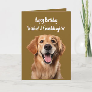 Geburtstag Wunderbare Enkelin Golden Retriever Karte