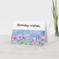 Geburtstag wünscht Blumenkarte
