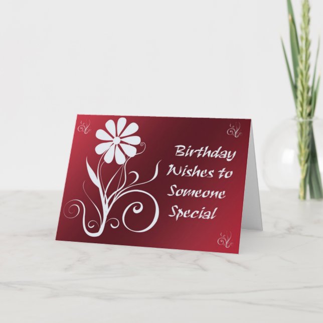 Geburtstag wünscht jemandem besondere Grußkarte Karte (Vorderseite)