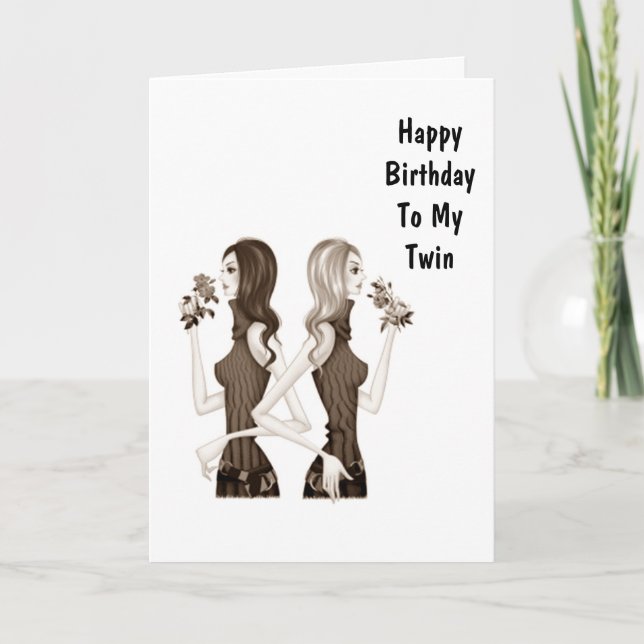 GEBURTSTAG WÜNSCHT MEINEN ZWEITEN SCHWESTER KARTE (Vorderseite)