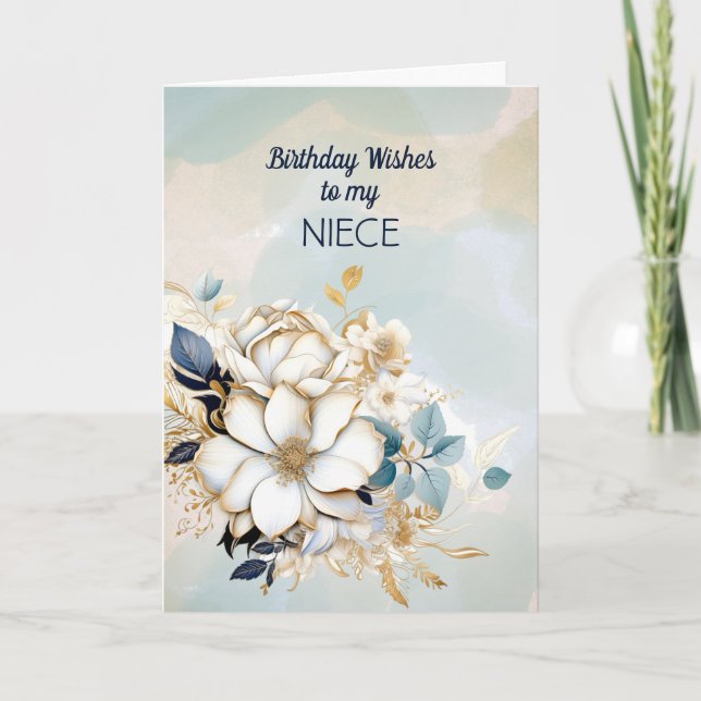 Geburtstag wünscht sich meine Nichte Karte (Vorderseite)