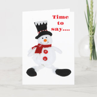 GEBURTSTAG WÜNSCHT VON ADORABLE SNOWMAN FEIERTAGSKARTE