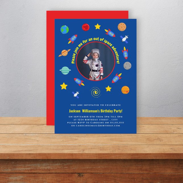 Geburtstag zum Thema niedlicher Raum Einladung (Von Creator hochgeladen)