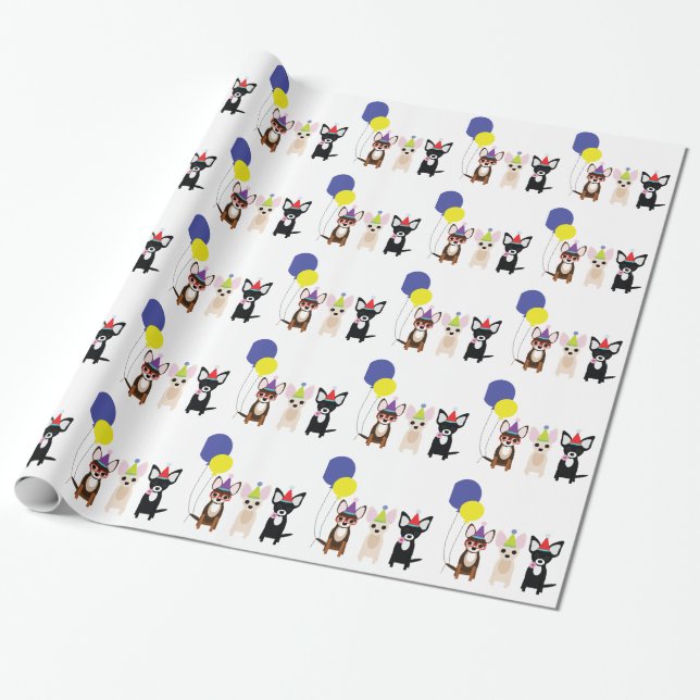 GeburtstagChihuahua-stelieandco Geschenkpapier (Ungerollt)
