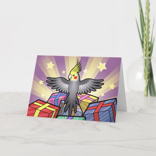 GeburtstagCockatiel Karte (Vorderseite)