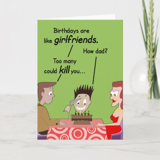 Geburtstage sind wie Girlfriends Card. Karte (Vorderseite)