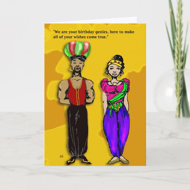 GeburtstagGenies Karte (Vorderseite)