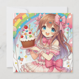 Geburtstags Anime Personalisieren Benutzerdefinier Einladung