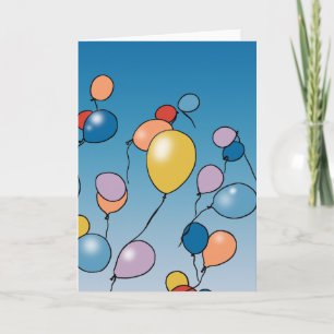 Geburtstags-Ballon-Feier Karte