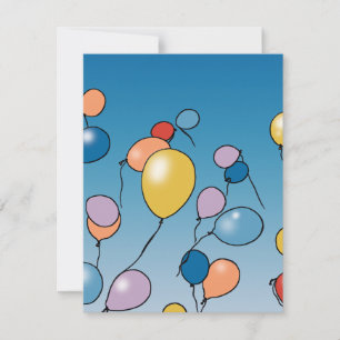 Geburtstags-Ballon-Feier Mitteilungskarte