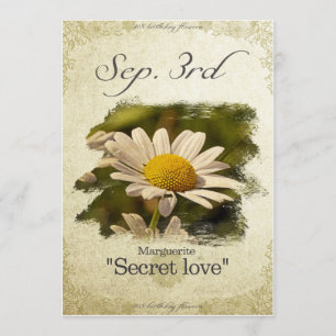 Geburtstags-Blumen am 3. September "Gänseblümchen Karte