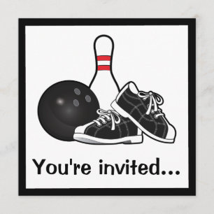 Geburtstags-Bowling-Party Einladung