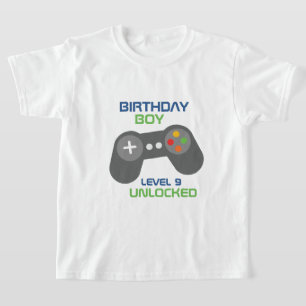 Geburtstags-Boy-Videospiele Themed Party T-Shirt