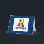 Geburtstags-Brother-Card-Multifunktionskarte Karte<br><div class="desc">Platziere Ribbon auf dieser Christlichen Geburtstagskarte #1 Brother!</div>