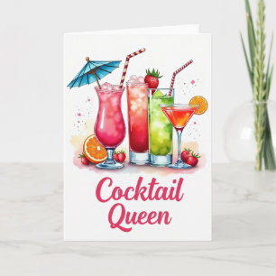 Geburtstags-Cocktails-Karte Karte