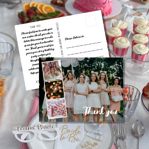 Geburtstags-Dankeschön-Fotocollage Junggesellinnen Postkarte