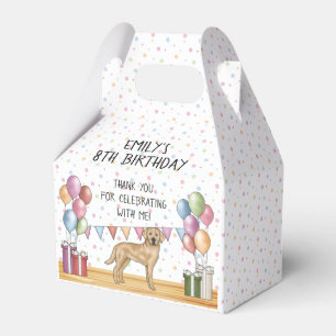 Geburtstags-Dankeschön für einen gelben Labrador R Geschenkschachtel