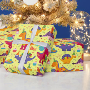 Geburtstags-Dinosaurier Geschenkpapier