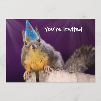 Geburtstags-Eichhörnchen-Foto Einladung