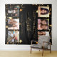 Geburtstags-Foto-Collage schwarzes Gold beste Freu Wandteppich (Beispiel (Horizontal))