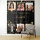 Geburtstags-Foto-Collage schwarzes Gold beste Freu Wandteppich (Beispiel)